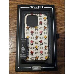NWT COACH IPHONE 14 PRO CASE WITH BADLANDS FLORAL PRINT